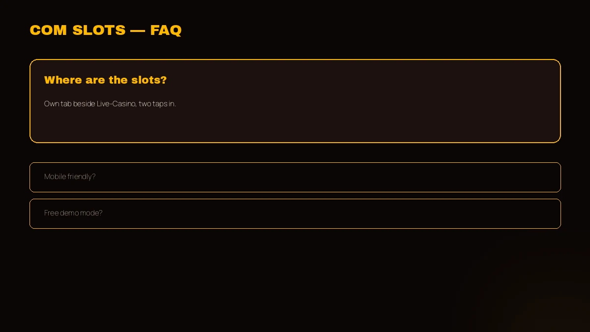 PlayinMatch com slots FAQ — reels, providers and mobile play